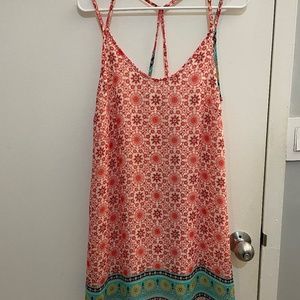 Ezra Pink Pattern Mini Dress